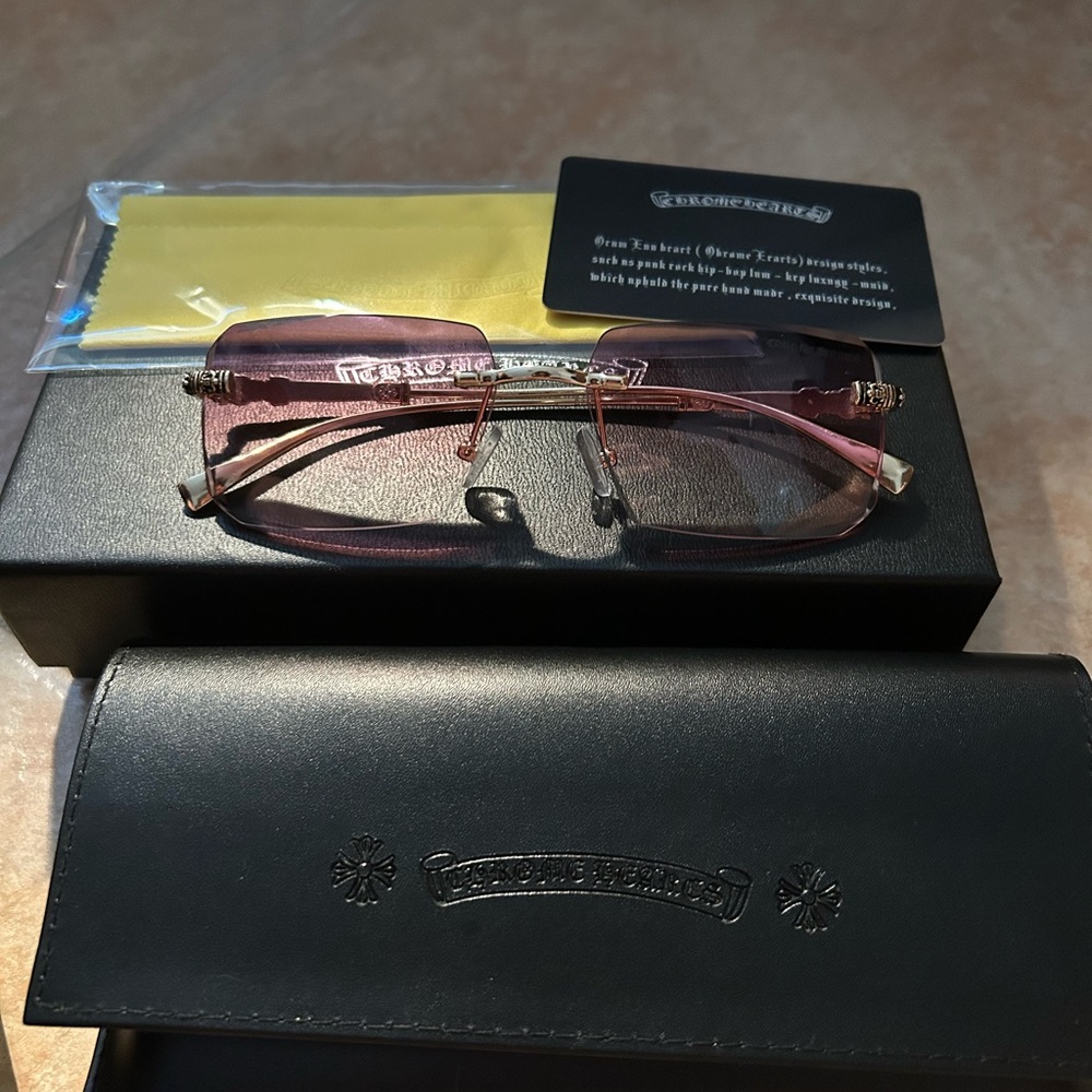 Chrome Heart Pink Lens Sunglasses(send best offer)